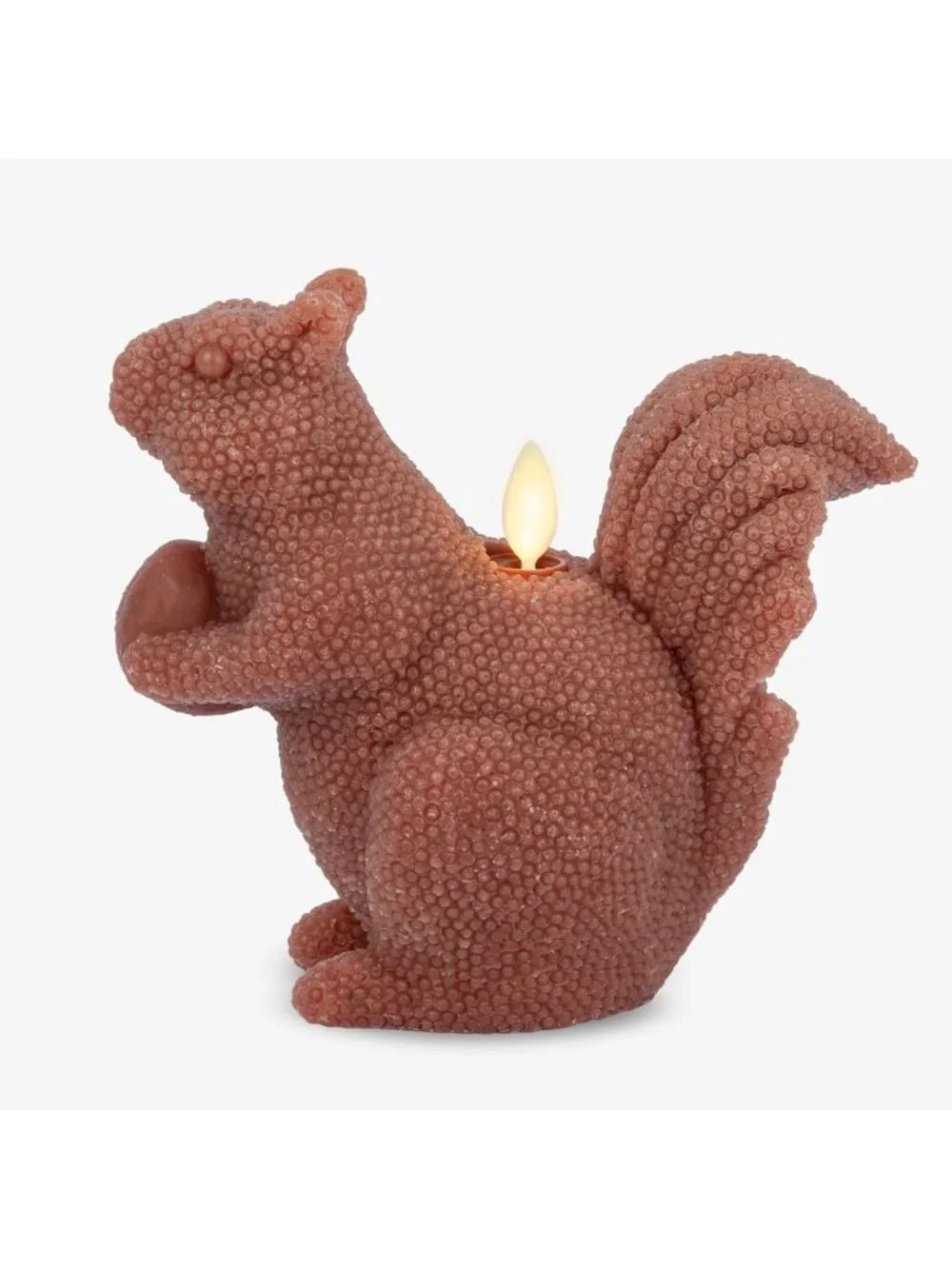 Flameless Flickering Moving Flame LED Candle - Fall Harvest Squirrel Décor 6